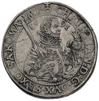Krystian I 1586-1591, talar 1591, Aw: Półpostać 