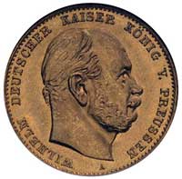 10 marek 1873/A, Berlin, J. 242, Fr. 3819, złoto, niespotykany stan zachowania, patyna, moneta w p..