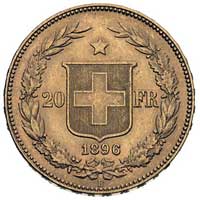 20 franków 1896 B, Berno, Fr. 495, złoto 6.45 g