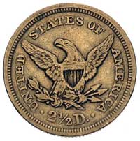 2 1/2 dolara 1851, Filadelfia, stary typ rewersu, Fr. 114 złoto, 4.01 g, rzadkie