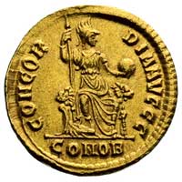 Walentynian II, 375-392, solidus, Aw: Popiersie cesarza w diademie i napis w otoku, Rw: Constantin..