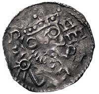Henryk II 1009-1024 r., denar, Aw: Popiersie w prawo i napis, Rw: Krzyż i napis, Hahn 145b, 19.0mm..