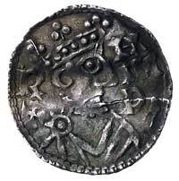 Henryk II 1009-1024 r., denar, Aw: Popiersie w prawo i napis, Rw: Krzyż i napis, Hahn 145, 19.0 mm..