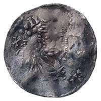 Henryk II 1002-1024, denar, Aw: Popiersie i napi