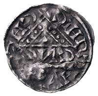 książę Henryk V Mozelski 1018-1026, denar, Aw: W
