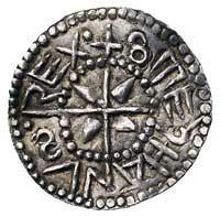 Stefan I 997-1038, denar, Aw: Krzyż, w polach kliny, napis, Rw: Krzyż, w polach kliny, Huszar 1, 0..