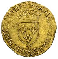 ecu d’or 1578, Nantes, Duplessy 1121, Fr. 386, złoto, 3.36 g