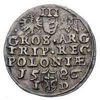 trojak 1586, Olkusz, T. 1,50, litery NH na awers