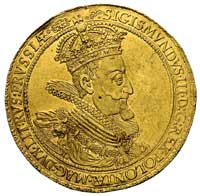 5 dukatów (donatywa) 1614, Gdańsk, Aw: Popiersie króla SIGISMVNDVS III D G REX POLONIAE MAG DVX LI..