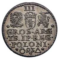 trojak 1593, Malbork, ładnie zachowany