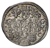 trojak 1595, Bydgoszcz, znaki podskarbiego i dzierżawcy mennicy poniżej litery V-I, ładny egzemplarz