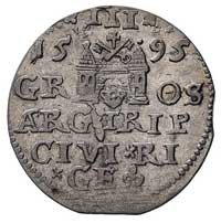 trojak 1595, Ryga, rzadsza odmiana z końcówką na