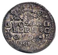 trojak 1595, Lublin, na awersie napis REX P M D L, końcówka daty po bokach znaku mennicy, patyna