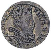 trojak 1602, Kraków, odwrócona 2 w dacie, moneta wybita pękniętym stemplem, stara patyna