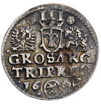 trojak 1606, Kraków, herb Lewart przedziela datę