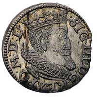 trojak 1619, Ryga, odmiana z dużą głową króla, Kruggel 2.1, rewers niecentrycznie wybity, wada bla..