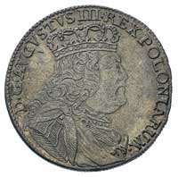 ort 1754, Lipsk, Merseb. 1780, popiersie króla z dużą głową