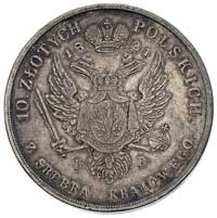 10 złotych 1821, Warszawa, Plage 24, Bitkin 820 (R), patyna