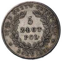 5 złotych 1831, Warszawa, Plage 272, delikatna patyna