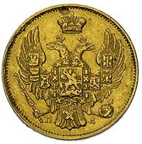 3 ruble = 20 złotych 1838, Petersburg, Plage 307, Bitkin 1079, Fr. 111, złoto, 3,85 g