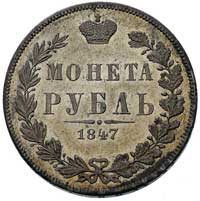 rubel 1847, Warszawa, Plage 438, Bitkin 428, ładny egzemplarz