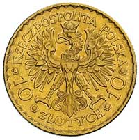 10 złotych 1925, Chrobry, złoto koloru czerwoneg