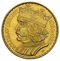 10 złotych 1925, Chrobry, złoto koloru czerwoneg