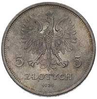 5 złotych 1928, Warszawa, Nike, Parchimowicz 114 a, ładny egzemplarz z delikatną patyną