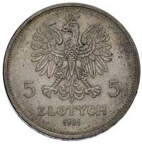 5 złotych 1931, Warszawa, Nike, Parchimowicz 114 d, rzadkie, patyna