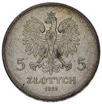 5 złotych 1932, Warszawa, Nike, Parchimowicz 114 e, najrzadsza moneta obiegowa okresu międzywojenn..