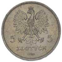 5 złotych 1932, Warszawa, Nike, Parchimowicz 114 e, najrzadsza moneta obiegowa okresu międzywojenn..