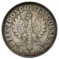 2 złote 1924, Birmingham, litera H po dacie, Parchimowicz 109 b, rzadkie, patyna