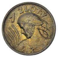 1 złoty 1925, Londyn, Parchimowicz 107 b, złocista patyna