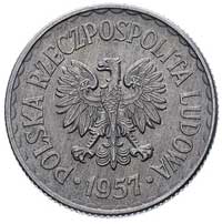 1 złoty 1957, Warszawa, bardzo rzadkie w tym stanie zachowania