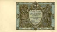 20 złotych 1.09.1929 seria DO, Miłczak 69, lekkie zagięcie rogu banknotu, lekkie naddarcie na górn..