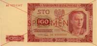 100 złotych 01.07.1948, seria AG 1234567 AG 8900