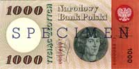 1000 złotych 29.10.1965, seria G 000000, SPECIME