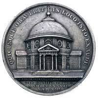 rozpoczęcie budowy kościoła ewangelicko-augsburskiego w Warszawie- medal autorstwa J. F. Holz- hae..