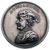 Aleksander Jagiellończyk- medal ze świty królewskiej autorstwa J. F. Holzhaeussera lata 1780-1792,..