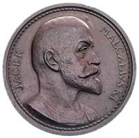 Jacek Malczewski- medal autorstwa J, Raszki 1924 r., Aw: Popiersie w prawo i napis w otoku, Rw: Sc..