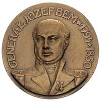 generał Józef Bem- medal autorstwa St. Popławskiego 1928 r., Aw: Popiersie na wprost i napis w oto..
