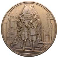 pierwsza rocznica śmierci J. Piłsudskiego-medal autorstwa St. K. Ostrowskiego, Aw: Głowa Marszałka..