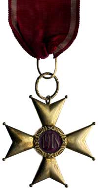 Krzyż Komandorski Orderu Odrodzenia Polski (III klasa), 55x55 mm, oryginalna wstążka, minimalna wa..