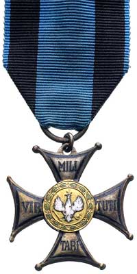 Krzyż Srebrny Orderu Wojskowego Virtuti Militari (V klasa) 1933, miedź srebrzona (drobne przetarci..