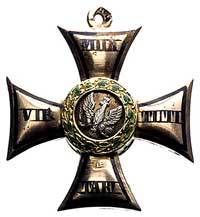 krzyż złoty (klasa IV) Polska Odznaka Zaszczytna za Zasługi Wojenne, 1831, złoto, 8.01 g, emalia, ..