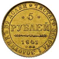 5 rubli 1841, Petersburg, Bitkin 18, Fr. 155, złoto 6.51 g