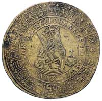 Jan III 1568-1592, dwutalar bez daty, Sztokholm, Aw: Półpostać króla w zbroi, z mieczem i jabłkiem..