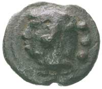 quadrans 225-217 pne, Aw: Głowa młodego Heraklesa w lewo, za nią trzy kulki, Rw: Dziób okrętu, pod..
