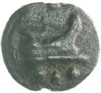 quadrans 225-217 pne, Aw: Głowa młodego Heraklesa w lewo, za nią trzy kulki, Rw: Dziób okrętu, pod..
