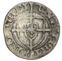 Jan von Tiefen 1489-1497, grosz, Królewiec, Aw: Tarcza wielkiego mistrza i napis, Rw: Tarcza zakon..